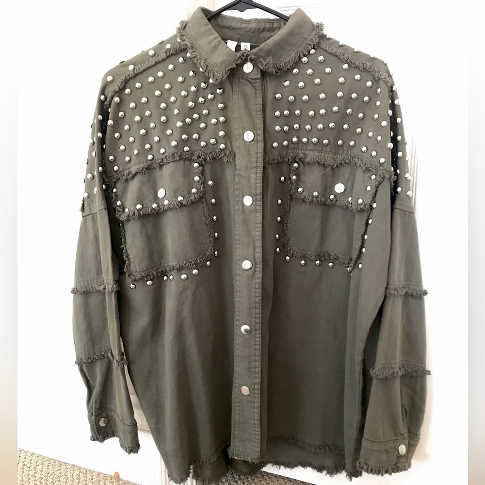 NWT Shop Elan demi studded jacket/shirt